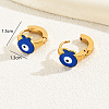 Stainless Steel Evil Eye Hoop Earrings HO8513-5