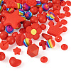 92Pcs Transparent Silicone Focal Beads SIL-TA0002-85A-3