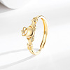 Brass Adjustable Finger Rings for Women RJEW-C132-01A-G-1