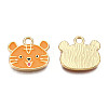 Light Gold Plated Alloy Enamel Pendants ENAM-T009-83B-RS-1