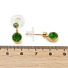 304 Stainless Steel Rhinestone Dangle Stud Earrings EJEW-G423-17G-03-5