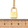 304 Stainless Steel Rolo Chain Pendant Necklaces NJEW-S444-01G-15-3