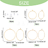 30Pcs 3 Style Brass Wine Glass Charms Rings KK-PH0002-72-4