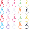 20Pcs 10 Colors Spray Painted Zinc Alloy Swivel Clasps FIND-SP0005-53-1