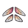 Transparent Resin Crystal AB Rhinestone Pendants Set RESI-TAC0002-46A-2