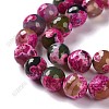 Natural Fire Crackle Agate Bead Strands G-K166-06F-12mm-06-2