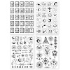 Globleland 4 Sheets 4 Styles Divination Theme PVC Plastic Stamps DIY-GL0004-86A-8