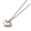 304 Stainless Steel Heart Pendant Necklaces & Bracelets & Stud Earrings Sets for Women SJEW-C004-11P-2