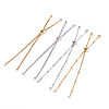 2 Sets 2 Colors 304 Stainless Steel Satellite Chain Bracelet Slider Making MAK-TA0001-22-2