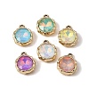 UV Plating Alloy Glass Pendants FIND-K032-44G-1