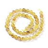 Natural Gold Rutilated Quartz Beads Strands X-G-S150-17-8mm-5