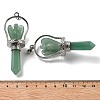 Natural Green Aventurine Pointed Big Pendants KK-H491-01P-07-3