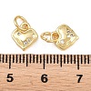 Brass Micro Pave Clear Cubic Zirconia Pendants KK-L275-71D-G-3