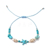 4Pcs 4 Styles Shell Braided Bead Bracelets BJEW-TA00590-3