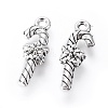 Tibetan Style Alloy Christmas Crutch Pendants LS-TIBEP-GC161-AS-RS-2