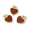 Natural Mixed Stone Heart Charms G-G977-05G-2