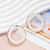 304 Stainless Steel Acrylic Hoop Earrings FS-WG57303-08-1