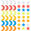 Gorgecraft 8 Sets 2 Style Star & Moon PET Safety Reflector Strips Adhesive Stickers AJEW-GF0003-95-2