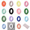 HOBBIESAY 120Pcs 15 Colors Spray Painted Acrylic Linking Ring OACR-HY0001-01-1