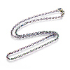 Ion Plating(IP) 304 Stainless Steel Cable Chain Necklaces NJEW-P251-01B-1