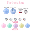50Pcs Opaque Acrylic Beads MACR-SC0002-34-2