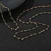 2mm Faceted Round Natural Spinel & Brass Link Chain Necklaces NJEW-S436-01-5