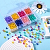 640Pcs 8 Colors Frosted Acrylic Beads MACR-YW0001-84-6