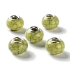 Highlight Crack Brass Cores Acrylic European Beads OACR-M024-02S-08-1