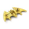 Zinc Alloy Rhinestone Halloween Bat Brooch JEWB-I033-03A-2