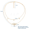 Valentine's Day Double Layer Necklaces NJEW-JN02734-02-7