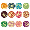 Paper Self Adhesive Gold Foil Embossed Stickers DIY-WH0434-006-1