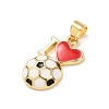 Brass Enamel Pendants KK-P352-05B-G-2