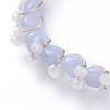 Adjustable Natural Blue Lace Agate Braided Bead Bracelets BJEW-JB05162-03-2