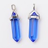Bullet Glass Pointed Pendants G-F295-02-2