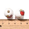 Valentine's Day Element Printed Wood Beads WOOD-R002-01-15-3