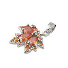 Brass Micro Pave Cubic Zirconia Pendants KK-H076-04P-2