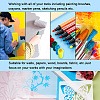 2Sets Square with Floral & Butterfly Pattern PET Drawing Stencil DIY-CW0001-12-3