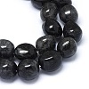 Natural Black Rutilated Quartz Beads Strands G-O173-086-3