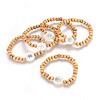 Wood Beads Kids Stretch Bracelets BJEW-JB03970-M-10