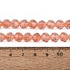 Crackle Transparent Glass Beads Strands GLAA-N068-06A-05-4