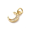 Brass Micro Pave Cubic Zirconia Pendants KK-Z135-03G-01-2