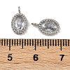 304 Stainless Steel Micro Pave Cubic Zirconia Charms STAS-K302-01E-P-3