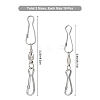 Gorgecraft 20Pcs 2 Style Stainless Steel Spinning Dual Clip Swivel Hooks AJEW-GF0004-84-2