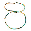 Brass Round Beads Braided Bead Bracelets CX8547-2-6