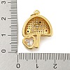 Brass with Cubic Zirconia Pendants KK-Z032-01B-G-3