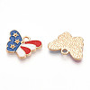 Alloy Enamel Pendant Rhinestone Settings ENAM-T020-98-2