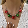 Christmas Bell Alloy Bib Necklaces WGF39B9-01-2