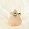 Natural Turquoise Finger Rings LS-RJEW-Q006-01G-G-4