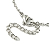 304 Stainless Steel Cable Chain Macrame Pouch Empty Stone Holder for Pendant Necklaces Making NJEW-TA00117-02-3