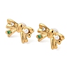 304 Stainless Steel Micro Pave Cubic Zirconia Stud Earrings EJEW-D309-04G-4